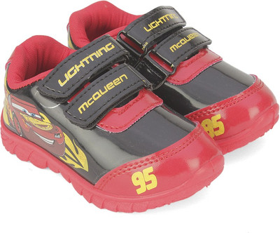 

Cars Boys Velcro Walking Shoes(Red, Red black