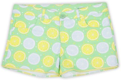 

United Colors of Benetton Short For Girls Casual Printed Cotton(Green, Pack of 1, 902