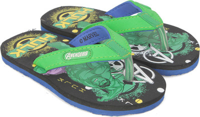 

Hulk Boys Slip On Slipper Flip Flop(Black, Black green