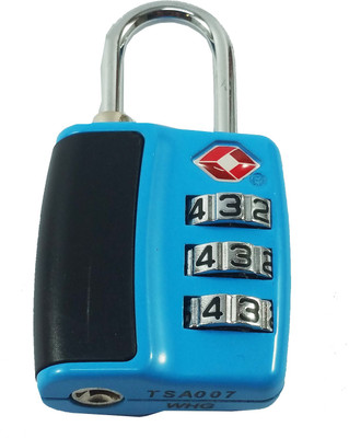 DOCOSS DOCOSS -USA TSA-552- Approved 4 Digit Bag luggage Number Resettable Password Padlocks For International Travelling-Blue Combination Lock(Blue) available at flipkart for Rs.379