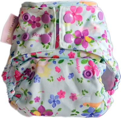 

Superbottoms NEW Superbottoms Newborn Cloth Diaper with 2 Dry Feel (Stay dry) soakers (inserts) (periwinkle, Blue