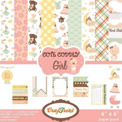 

CrafTreat Desinger Series Craft Paper 6x6 inch Multipurpose Paper(Set of 1, Multicolor)
