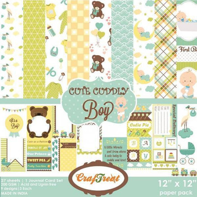

CrafTreat Desinger Series Craft Paper 12x12 inch Multipurpose Paper(Set of 1, Multicolor)