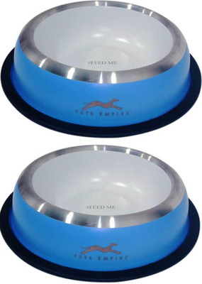 

Pets Empire round Silver Pet Bowl(250 ml Multicolor)