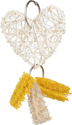 

SRI High Qaulity Colorful Heart Shape Wind Chimes Toy For Birds Wooden Chew Toy For Bird