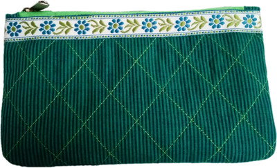

auk Cross Stitch Women's Hand Purse Mobile Pouch(Green)