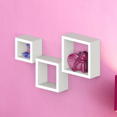 

Onlineshoppee Square Nesting MDF Wall Shelf(Number of Shelves - 3, White)