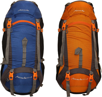 

Attache 1026R Hiking Backpack (Royal Blue & Orange) Set of 2 With Rain Cover … Rucksack - 75 L(Multicolor)