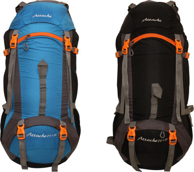 

Attache 1026R Hiking Backpack (Sky Blue & Black) Set of 2 With Rain Cover … Rucksack - 75 L(Multicolor)