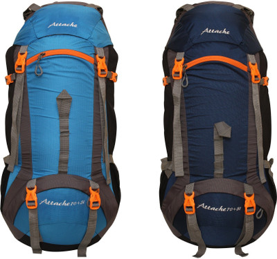 

Attache 1026R Hiking Backpack (Sky Blue & Royal Blue) Set of 2 With Rain Cover … Rucksack - 75 L(Multicolor)