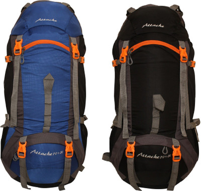 

Attache 1026R Hiking Backpack (Royal Blue & Back) Set of 2 With Rain Cover … Rucksack - 75 L(Multicolor)