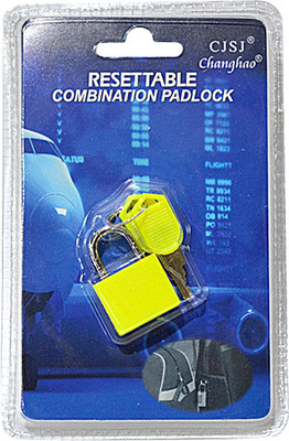 

CJSJ Resettable Combination Padlock Luggage Strap, Safety Lock(Yellow)