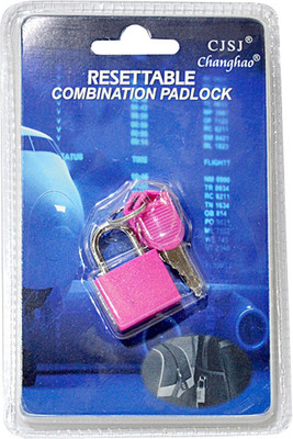 

CJSJ Resettable Combination Padlock Luggage Strap, Safety Lock(Silver)