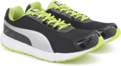 

Puma Ridge Running Shoes For Men(Black, Black-silver-lime punch