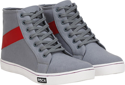 

Knot n Lace Target High Tops For Men(Grey, Red
