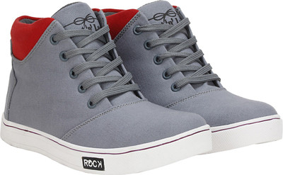 

Knot n Lace Target Sneakers For Men(Grey, Red