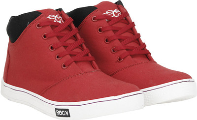 

Knot n Lace Target Sneakers For Men(Red, Black