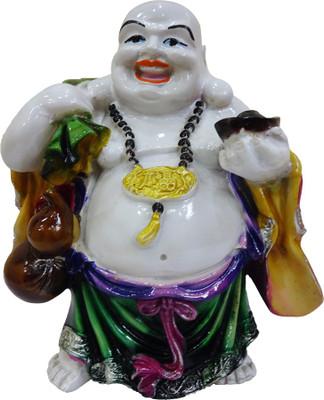 

FABZONE Lord Laughing Buddha Statue God Good Luck Charm Sculputer Handicraft Idol Diwali Decorative Spiritual Puja Vastu Showpiece Figurine - Religious Pooja Gift Item & Murti for Mandir / Temple / Home / Office Decorative Showpiece - 25 cm(Polyresin, Mul
