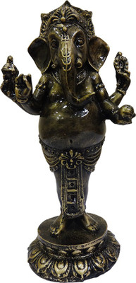 

FABZONE Antique Finish Lord Ganesha Statue Hindu Dev Ganpati and Siddhivinayak God Sculputer Handicraft Idol Diwali Decorative Spiritual Puja Vastu Showpiece Figurine - Religious Pooja Gift Item & Murti for Mandir / Temple / Home / Office Decorative Showp