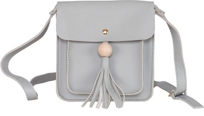 

peaubella Women Casual Grey Leatherette Sling Bag
