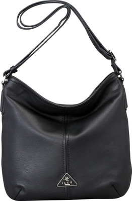 

Ilex London Women Casual Black Genuine Leather Sling Bag