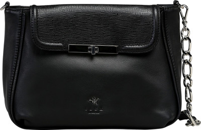 

Ilex London Women Casual Black Genuine Leather Sling Bag