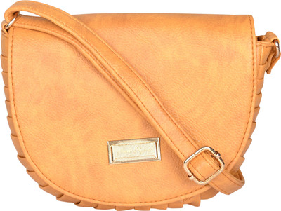 Bagberry Women Casual Beige PU Sling Bag