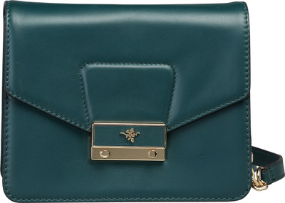 

Ilex London Women Casual Green Genuine Leather Sling Bag