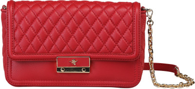 

Ilex London Women Evening/Party Red Genuine Leather Sling Bag