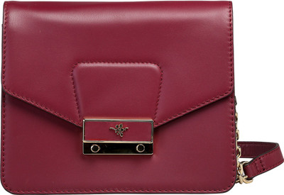 

Ilex London Women Evening/Party Maroon Genuine Leather Sling Bag