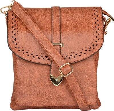 

Bagberry Women Casual Brown PU Sling Bag