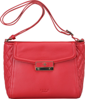 

Ilex London Women Casual Red Genuine Leather Sling Bag