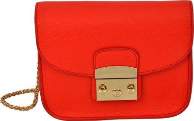 

Omnesta Women Evening/Party Red PU Sling Bag