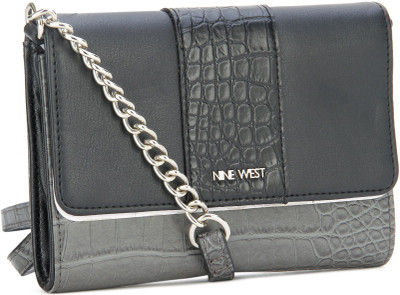 

Nine West Women Evening/Party Black, Grey Genuine Leather Sling Bag