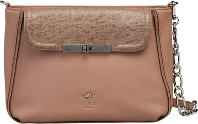 

Ilex London Women Evening/Party Beige Genuine Leather Sling Bag