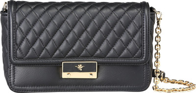 

Ilex London Women Evening/Party Black Genuine Leather Sling Bag