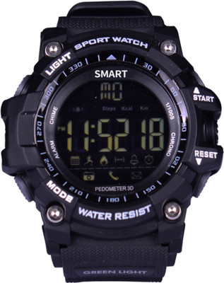 

Prague Bluetooth Sports Smartwatch Waterproof with SMS Notifier & Pedometer Black Smartwatch(Black Strap Free Size)