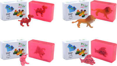

Happy Baby Luxurious Kids Soap With Toy .Pink-(Pack Of 4)(400 g, Pack of 4)