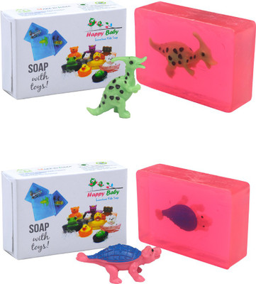 

Happy Baby Luxurious Kids Soap With Toy-Pink-(Pack Of 2)(200 g, Pack of 2)