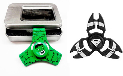 

S.Blaze Combo of 2, Metal 3 Arm Hulk with Superman Fidget Spinner for Kids & Adults(Green, Black)