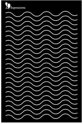 

expressions craft stamps Waves EST6003 Hand made Design Stencil(Pack of 1, Art Sencil)