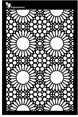 

expressions craft stamps Daisy Delight EST6002 Hand made Design Stencil(Pack of 1, Art Stencil)