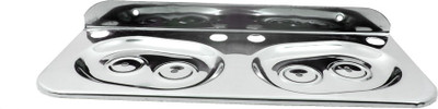 

RoyaL Indian Craft 11 inch 3 in 1 Stainless Steel Toothbrush Holder(Silver, Wall Mount)