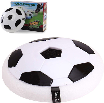 

HUNGER Air Power Soccer Disk, Indoor [Hover Action] Air Soccer with Foam Bumpers and LED Lights Football