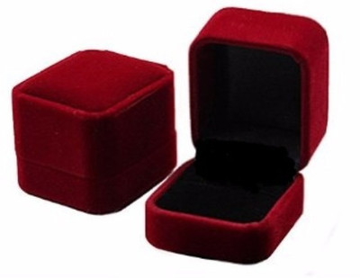 Sapro Maroon Velvet Wedding Ring Bearer Jewelry Display Gift Storage Box Case Holder Jewellery Vanity Box Vanity Box(Maroon) available at flipkart for Rs.101