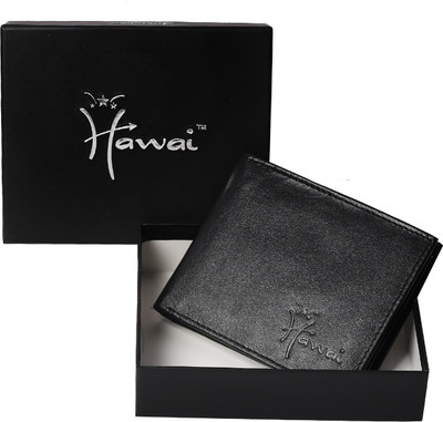 

Hawai Men Black Genuine Leather Wallet(5 Card Slots)