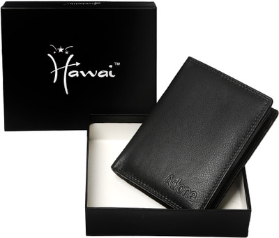 

Hawai Men Black Genuine Leather Wallet(8 Card Slots)