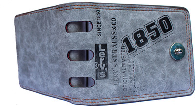 

AVB Men Grey Artificial Leather Wallet(10 Card Slots)