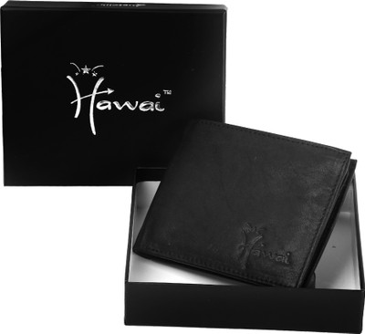 

Hawai Men Black Genuine Leather Wallet(6 Card Slots)