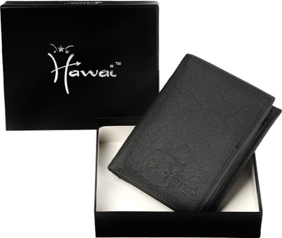 

Hawai Men Black Genuine Leather Wallet(8 Card Slots)